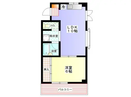 ビバリーハウス西京(1LDK/2階)の間取り写真