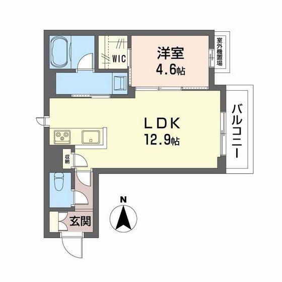 ユーグレイス東島田(1LDK/3階)の間取り写真