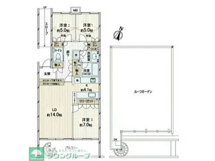 グランドメゾン新百合ヶ丘(3LDK/3階)の間取り写真