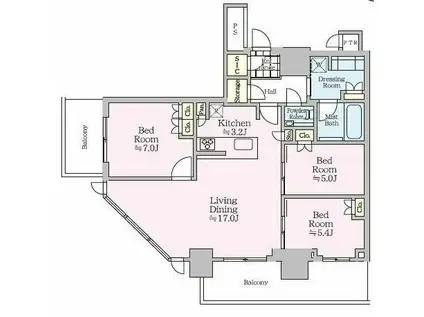 ザ・タワー十条(3LDK/28階)の間取り写真