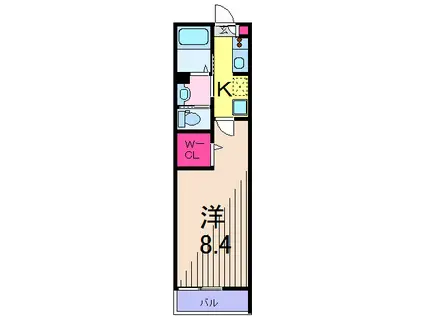 ミハス亀有NORTE(1K/3階)の間取り写真