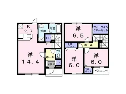 ブリッサK(3LDK/1階)の間取り写真