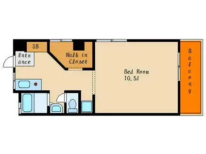 第一藤本ビル(1K/2階)の間取り写真