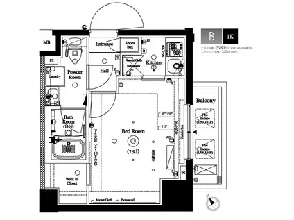 アクサス池袋レジデンス(1K/5階)の間取り写真