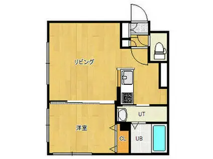 ノースポイント東札幌(1LDK/2階)の間取り写真
