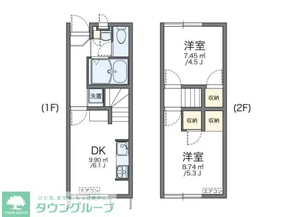 レオパレス壽リーベ(2DK/1階)の間取り写真
