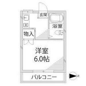 ラフィーネ北八代(ワンルーム/4階)の間取り写真