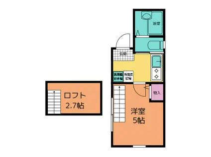 ダンデリオン金沢八景(1K/2階)の間取り写真