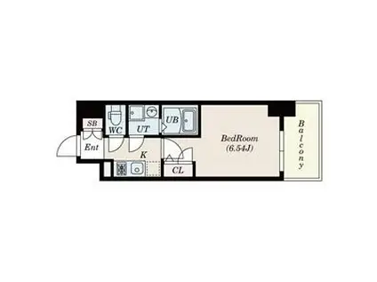 S-FORT大正リヴィエール(1K/10階)の間取り写真