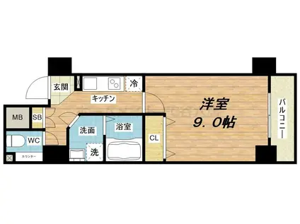 ジュネス高津公園(1K/5階)の間取り写真