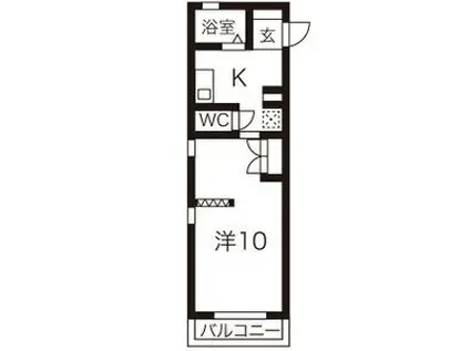 アミューズコート(1K/3階)の間取り写真