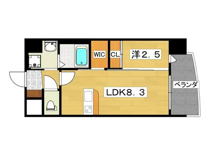 プラ・ディオ寝屋川駅前(1LDK/7階)の間取り写真