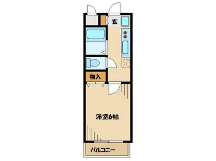 ハイツイラゴ(1K/2階)の間取り写真