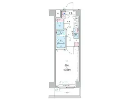 GENOVIA練馬高野台 SKYRUN(1K/1階)の間取り写真