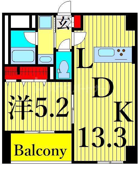 GRACE KR ASAKUSA(1LDK/9階)の間取り写真