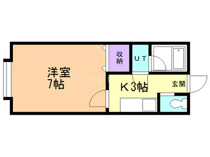 メゾン・ベローナ(1K/1階)の間取り写真