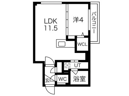 TRUTH HOME129(1LDK/2階)の間取り写真