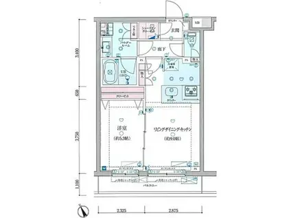 GENOVIA墨田八広SKYGARDEN(1LDK/3階)の間取り写真