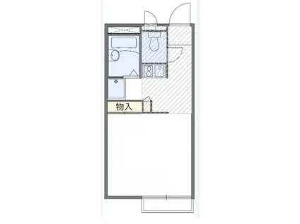 フリージア(ワンルーム/2階)の間取り写真