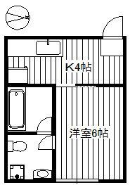 ブランミュール(1K/2階)の間取り写真