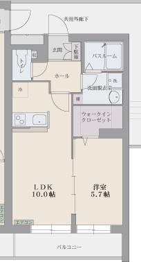 セフィーロ(1LDK/2階)の間取り写真