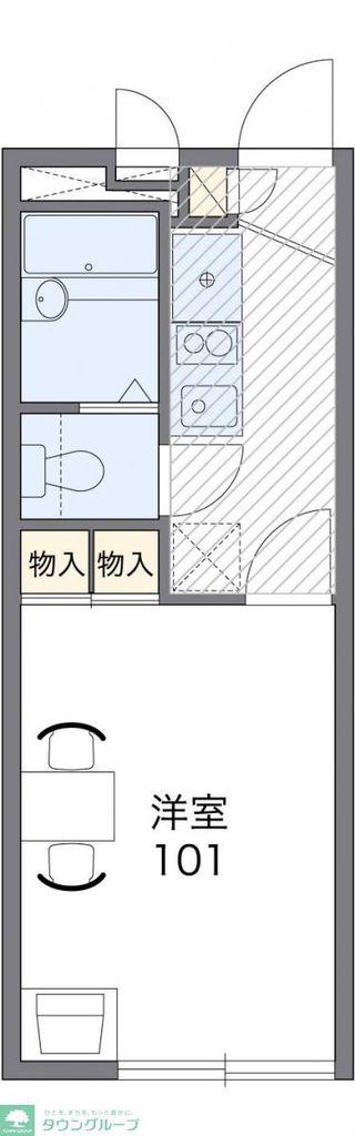 レオパレスグリーンパーク深谷(1K/2階)の間取り写真