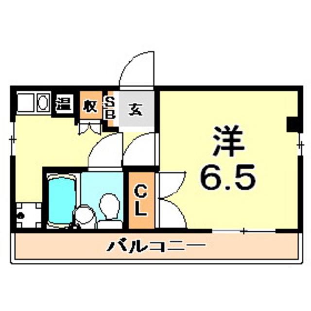 真弓ビル(1K/5階)の間取り写真