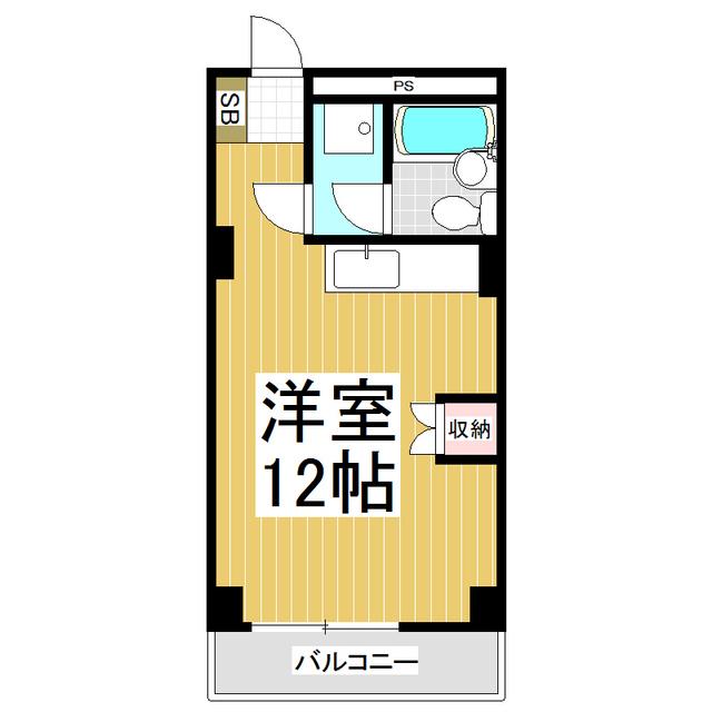 クーフナガノ(ワンルーム/11階)の間取り写真
