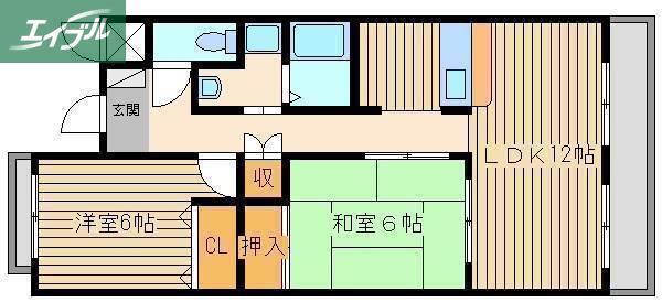 トレ ビーチナA(2LDK/1階)の間取り写真