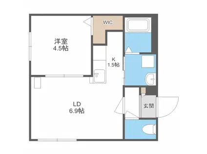 インフィニティ豊平公園(1LDK/3階)の間取り写真
