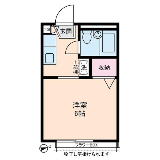 ピュアメゾンときわ台(1K/2階)の間取り写真