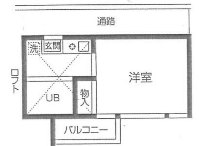 幸町グリーンハイツ(ワンルーム/1階)の間取り写真