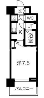 サムティ神戸BENIR(1K/11階)の間取り写真