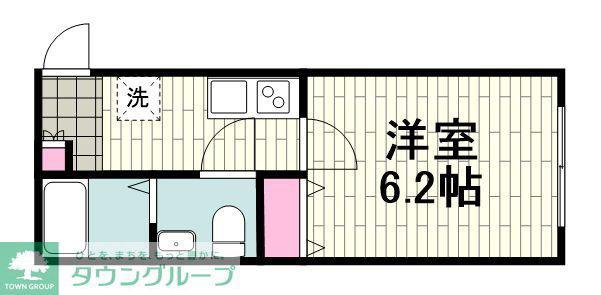 鶴見区生麦1丁目PJ(1K/2階)の間取り写真