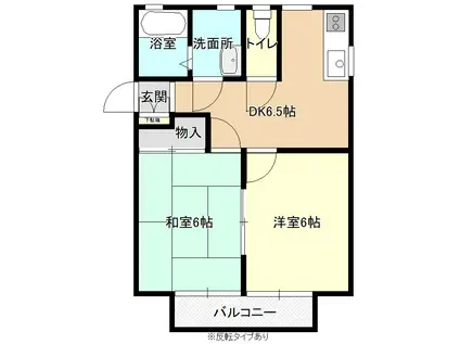 セブン・フォレストII(2DK/2階)の間取り写真