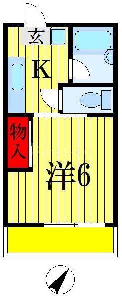 メゾンルミエール(1K/2階)の間取り写真