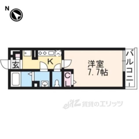 リブリ・京都嵐山(1K/3階)の間取り写真