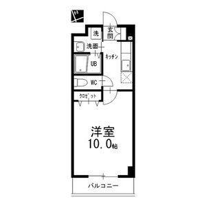 プログレスハイツ塩釜口(1K/1階)の間取り写真