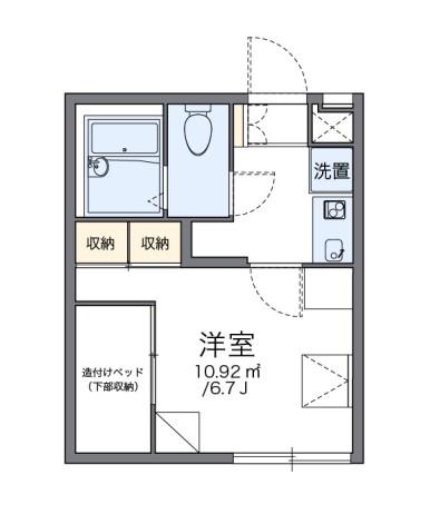 レオパレス片山町(1K/2階)の間取り写真