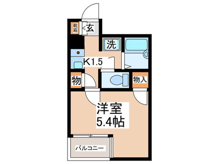 エランメゾン(1K/4階)の間取り写真