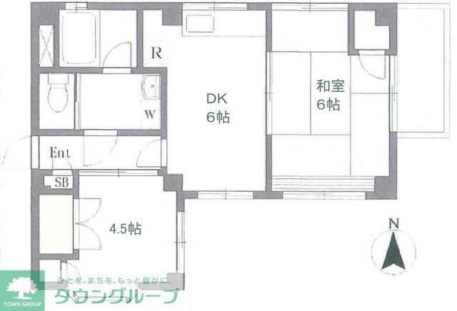 レコルトSK(2DK/3階)の間取り写真