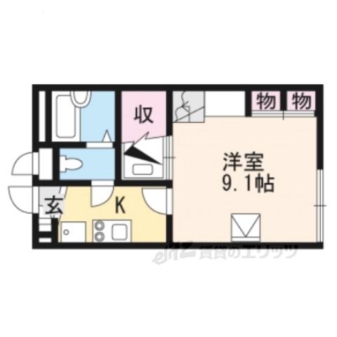 レオパレスエフエス(1K/1階)の間取り写真