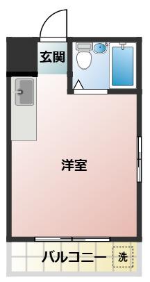 SPAX中浦和(ワンルーム/2階)の間取り写真