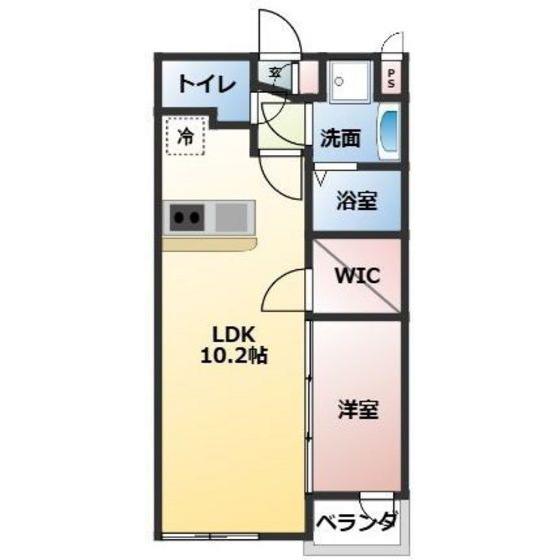 RESIDENCE MIYA(1LDK/1階)の間取り写真