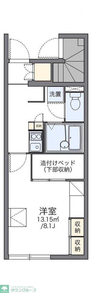 レオパレスファイナルイーリス(1K/2階)の間取り写真