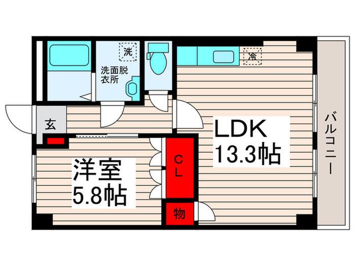 RICH PROSPER(1LDK/1階)の間取り写真