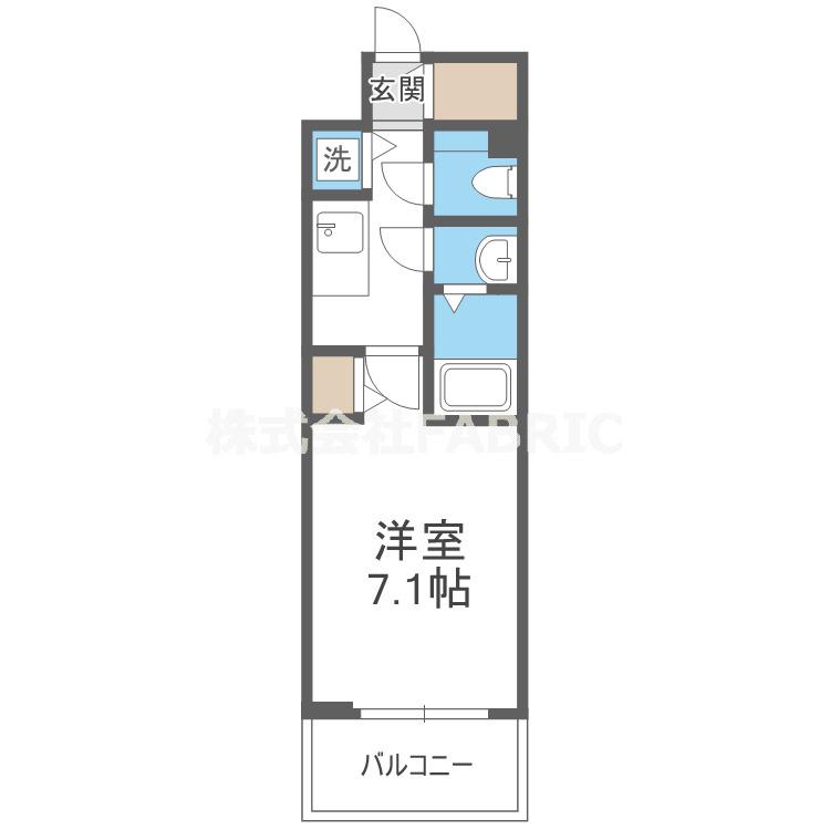 WILLDO松屋町(1K/9階)の間取り写真