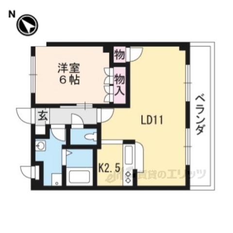 エルアールK(2LDK/3階)の間取り写真
