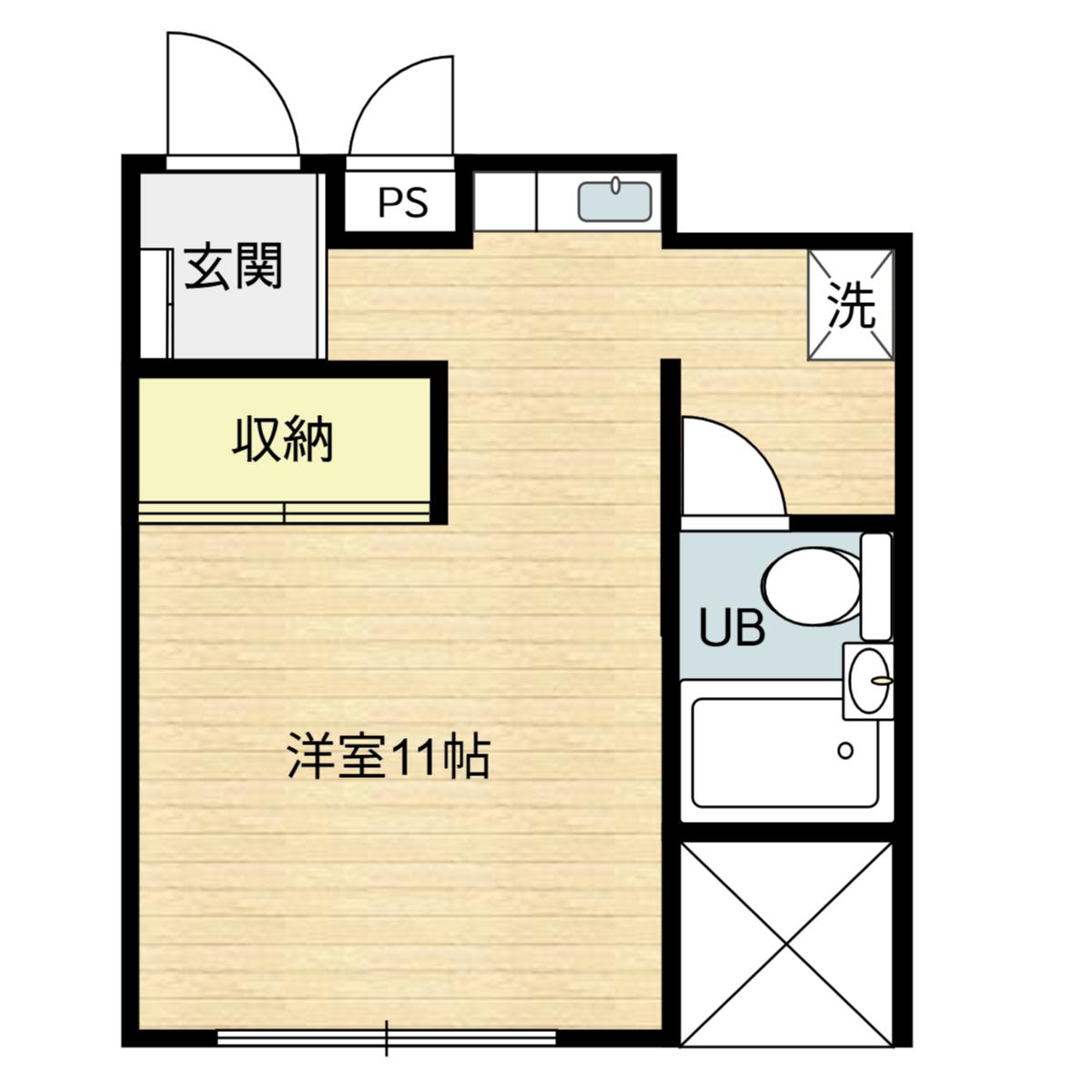 第3森合ビル(ワンルーム/3階)の間取り写真