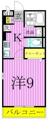 ルーチェ(1K/3階)の間取り写真